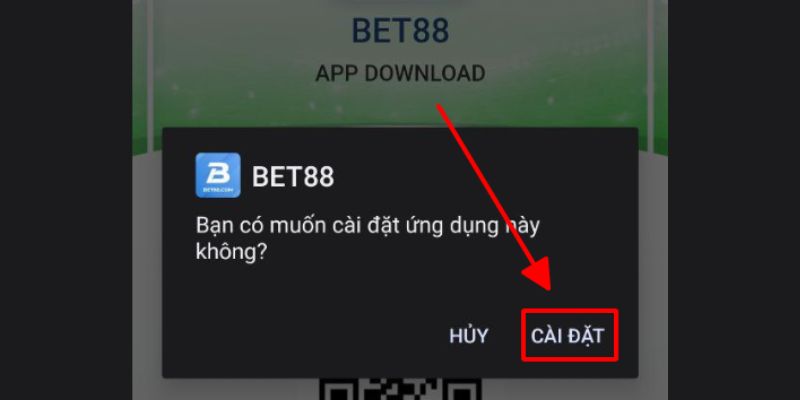 Bấm vào theo hướng dẫn để download app